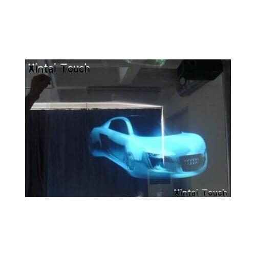 Free Shipping! 1.524m*2m 3d holographic film/transparent rear projection film,ultra-easy install