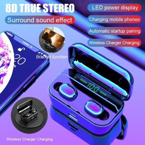 TWS Bluetooth-compatible Earphones Wireless 5.0 Handsfree Earphone Sports Bass Earbuds for G6S with Mic 3500mAh Charging Box