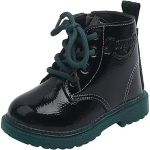Shiny Childrens Boots 2021 Autumn Rainy High-Top Boots Trendy Boys and Girls Kids Martin Boots Fashion Style For Baby