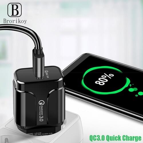 EU Quick Charge QC3.0 USB US Charger Mobile Phone Plug Universal Fast Charger Wall Adapter For Samsung Huawei iPhone X Xiaomi