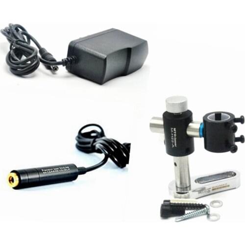 Focusable 650nm 80mw Red Laser Dot Line Cross Module Diode w/ 5V Adapter 12x55mm