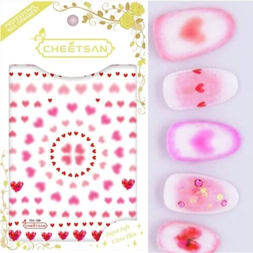 TSC-129 cute WATER HEART series big size 3d nail art stickers decal cheetsan brand template diy nail tool decorations