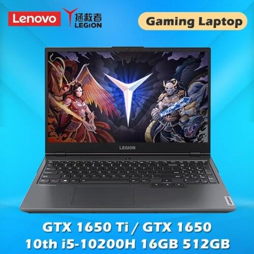 Original Lenovo Legion Y7000 Gaming Laptop Intel Core i5-10200H 16GB RAM 512GB SSD GTX 1650 / 1650Ti 15.6" Windows 10 Notebook