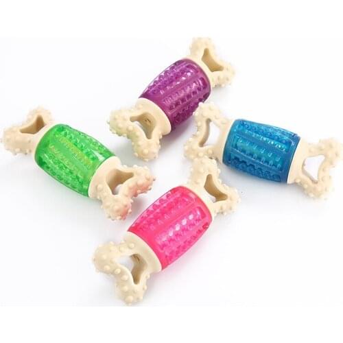 Pet dog toy bone shape molar toy TPR bite-resistant vocal toy pet supplies，Q314