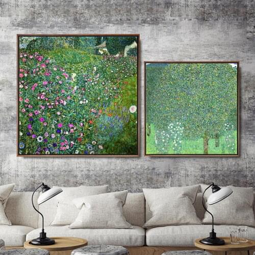 Canvas Painting Nordic Style Modular Picture Austrian Gustav Klimt Flowers Poster Wall Art For Bedroom Home Decor Prints Unframe