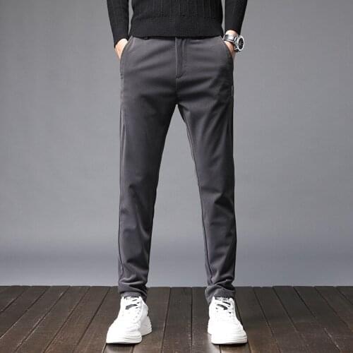 Middle-aged Mens Corduroy Casual Pants Classic Fashion Business Straight High Waist Large Size Wide Leg Pants Long Casual Pants