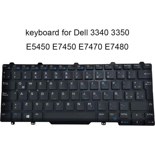 Latin keyboards backlight for Dell latitude 3340 3350 E5450 E7480 E7470 E7450 LA qwerty keyboards backlit New 0J53MR NSK-LKABC