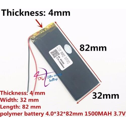 Best battery brand Size 403282 3.7V 1500mah Lithium polymer Battery