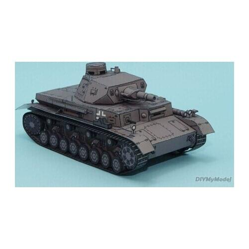 DIYMyMode German tank IV type D / pz.kpfw.iv Ausf. D DIY Handcraft Paper Model KIT Handmade Toy Puzzles Gift Movie props