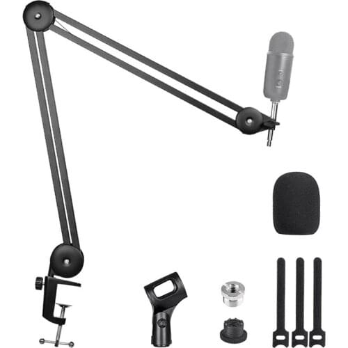 Microphone Boom Arm Stand Heavy Duty Adjustable Suspension Scissor Spring Built-in Mic Stand For Blue Yeti Blue Snowball Bracket