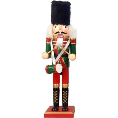 Christmas Decorations Nutcracker Puppet Creative Wooden Handicraft Ornaments Cartoon Children Christmas Gift