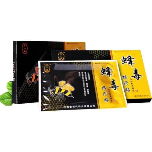 Arm Elbow Joint Pain Relief Medical Plaster Wrist Pain Relief Patch Wild Bee Venom Essential Oils Plaster Osteophyte Balm 24Pcs