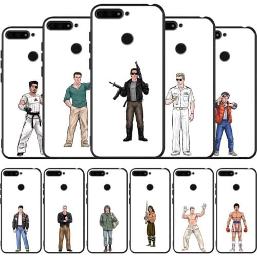 Movie star hand drawn cute black Silicone Phone Case For honor 30 20 Pro 8 8X 9 10 20 Lite Mate 10 20 30 Lite Pro cover