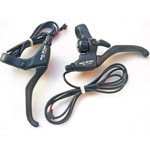 2021New E-Bike Electric Scooter Bike Brake Lever Square Magnetic With Bell For Bicycle Line Drum Brakes V / C Brake