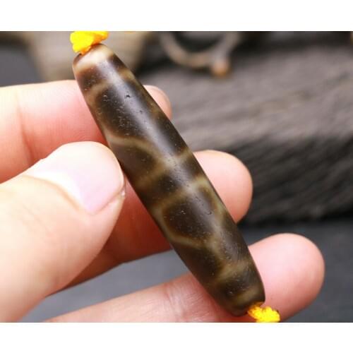 Treasure Magic Power Unique Magic Power Tibetan Old Ivory color turtles shell Longevity dZi Bead Amulet 58MM