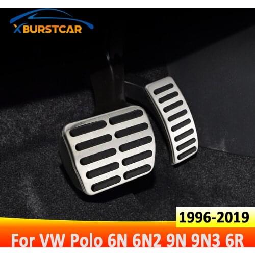 Xburstcar Auto Pedals for Volkswagen VW Polo 6N 6N2 9N 9N3 6R Hatchback Sedan 1996 - 2019 AT MT Gas Brake Car Pedal Pad Cover