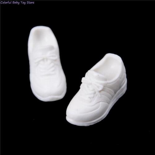 Pizies 1pair Cute Doll Shoes Sport White Shoes For Blyth Doll Suitable For Licca 1/6 Doll