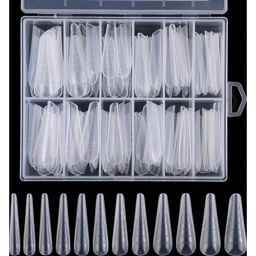 12shapes*10pc 120pcs/pat-box French Acrylic Fake Extended Nail Tips Nails Artificial *3Model