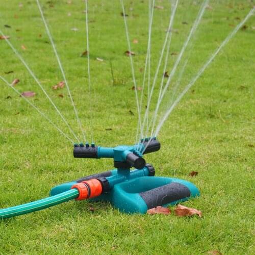 360 Degree Rotating Automatic Garden Sprinklers Watering Grass Lawn Rotary 3-Arms Nozzles Water Sprinkler Irrigation Garden Tool
