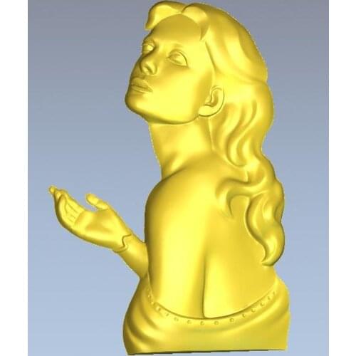 3d model relief for cnc in STL file format bas girl