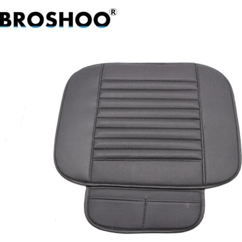 BROSHOO Hot Sale! Car Seat Cushion Bamboo Charcoal Leather Single Pad Four Seasons General Car Mat Piece Set Single Car Styling