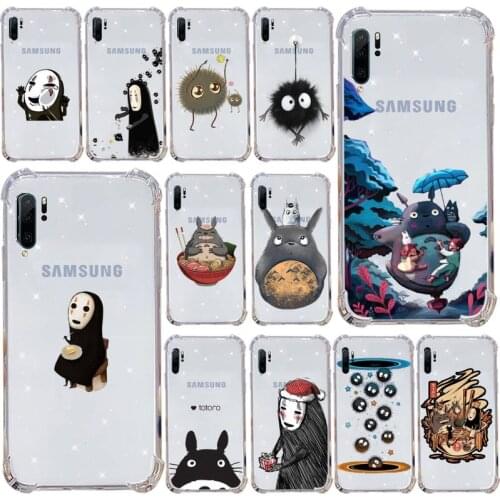 Cute Totoro Spirited Away Ghibli Anime Phone Case Transparent Clear For Samsung Galaxy A71 A21s S8 S9 S10 plus note 20 ultra