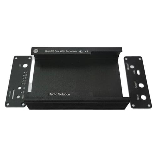 Black Aluminum Enclosure Cover case shell for PORTAPACK H3 + HACKRF ONE only case