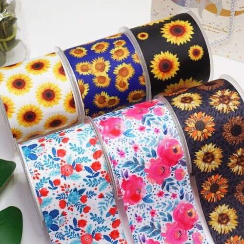 DIY Cartoon Flower Printed Grosgrain Ribbon For Craft Supplies Sewing Accessories 5 Yards, Planar Resins Mold 10 Pieces. 52217
