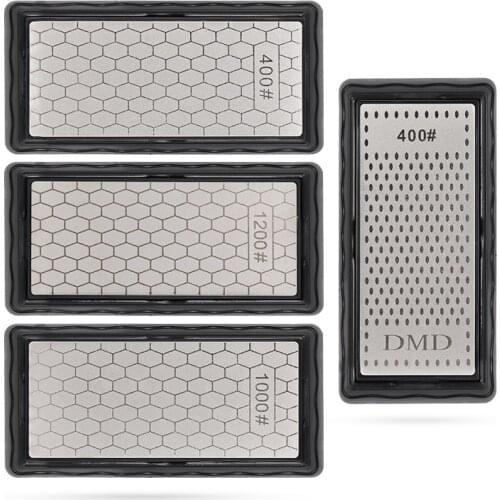 DMD Double-Side Sharpener 400 6000 1000 1200# Diamond Whetstone Knife Sharpening Stone Kitchen knife sharpener set