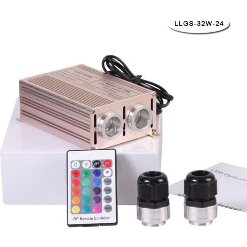 Dual 2 output coulping32W led fiber optic star ceiling projector night light engine