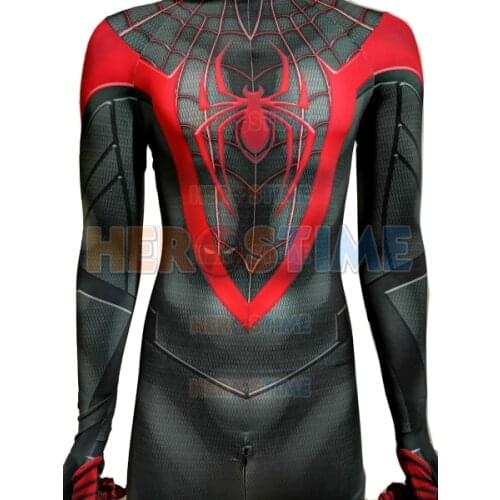2020 Newest Miles Morales PS5 Costume Spandex Fullbody Super Costumes For Halloween Cosplay Party Suit