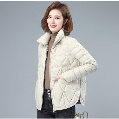 2021 New Womens Down Padded Jacket Solid Color Womens Winter Jacket Tops Fashion Womens Thick Down Padded Jacket