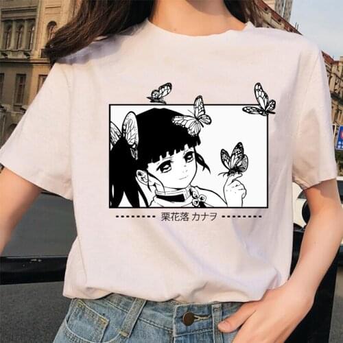 2021 New Demon Slayer Anime Graphics Girls and Boys Kawaii T-Shirt Summer O Round Casual Fashion Student Teens Plus Size