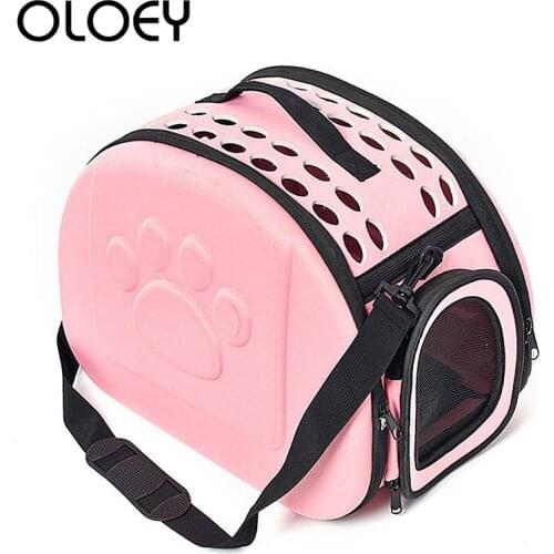 Original Paw Shape Print Pet Carrier Bag Portable Outdoor Solid Foldable Dog Travel Pets Bag Puppy Carrying Shoulder Bags S/L