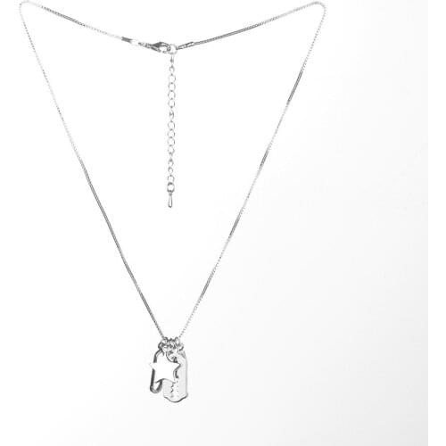 Kpop Necklace Silvery Titanium Steel Necklace Fashion Women Men Jewelry Accessories Fans Gift