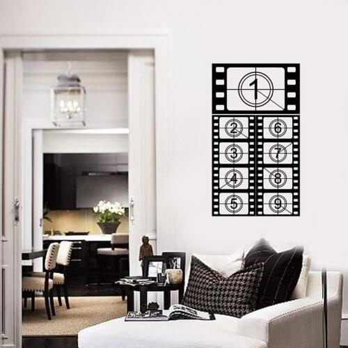 Filmstrip movie wall stickers movie theater home door windows projection hall wall decoration vinyl decals XJ7