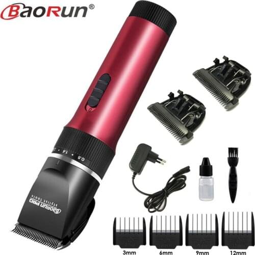 Black Ceramic Blade Professional Electric Hair Trimmer Titanium Haircut Hair Clipper Barber Shaving Cutting Machine 110-240V