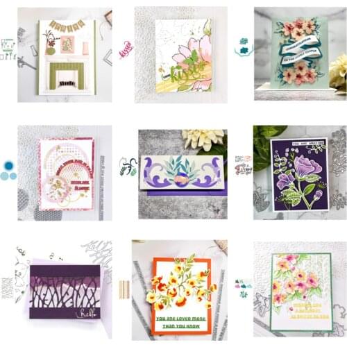Spring Flower Plant Cutting Dies Scrapbook Dariy Decoration Stencil Embossing Template DIY Greeting Card Handmade