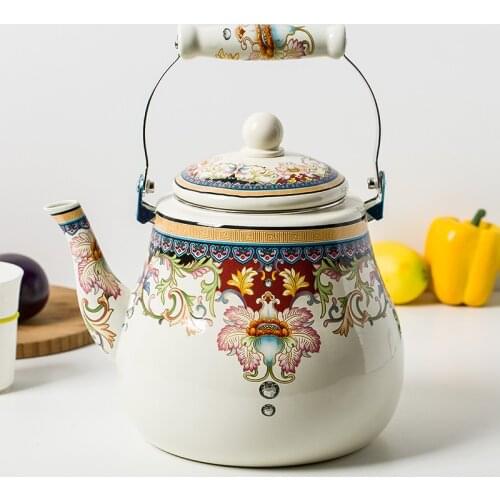 Special offer 5L enamel kettle pot thickened teapot teapot jug Chinese medicine pot electromagnetic furnace gas pot shipping