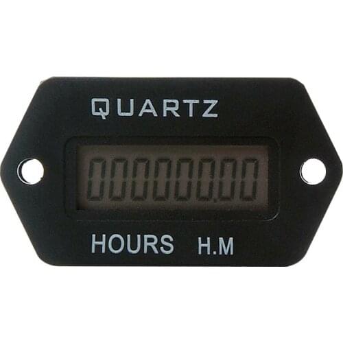 SYS-1 Digital Hour Meter Counter Meter Counter Timer Relay for Generator Excavator Mower Bulldozer LCD Industrial Resettable