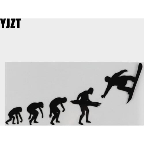 17.6CM*7.9CM Fashion Snowboarding Evolution Extreme Sport Vinyl Car Stickers Silhouette Decor S9-1012
