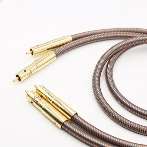 High Quality Hifi RCA Cable Accuphase 40th Anniversary Edition RCA Interconnect Audio Cable Gold Plated Plug