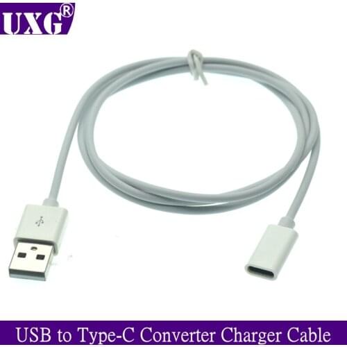 USB 2.0 to Type-C Converter Charger Cable Portable USB Male to USB 3.1 Type-C Female Cable For Huawei FreeLace Earphone 0.2M 1M