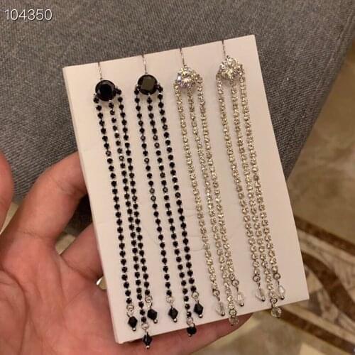 Womens popular brand fashion jewelry retro tassel zircon earrings earrings long earrings nightclub wedding party accessories