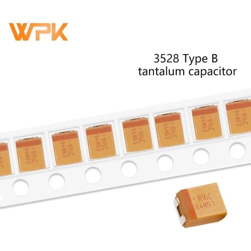 1210/3528 Tantalum Capacitor Type B Patch Bladder 6.3V 10V 16V 20V 25V 35V 33uf 47uf 68uf 100uf 476K 107 10Pcs