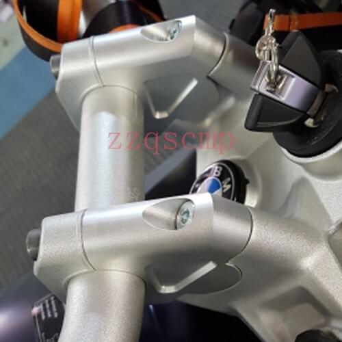 2PCS 32mm CNC Machining Handlebar Risers Bar Clamp Extend Adapter With Bolts for BMW R1200GS LC ADV 2014-2017 LOGO R1200GS
