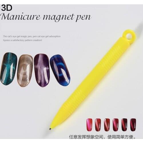 2PCS Nail 3D Magic Magnet Pen Cat Eye Polish Manicure Gel Tips Painting Dotting Special Magnetic Nail Gradient Pen