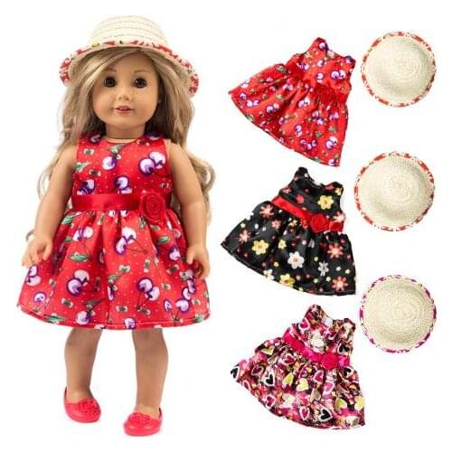 2pcs in one, 1 hats and 1 Dress for American Girl Doll Dress 18 Inch Doll Clothes,Accessories Dresses, Shoes are not included