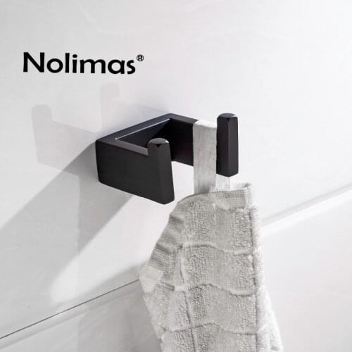 2017 Durable SUS 304 Stainless Steel Solid Square Bathroom Robe Hook Bathroom Cloth Hook Bathroom Hardware Free Shipping