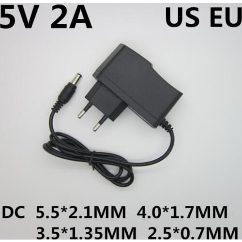 Power adapter 5V 2A 2000mA AC 100 V-240 V to DC 5 V Volt converter transformer power supply Charger for LED strip tv box EU Plug